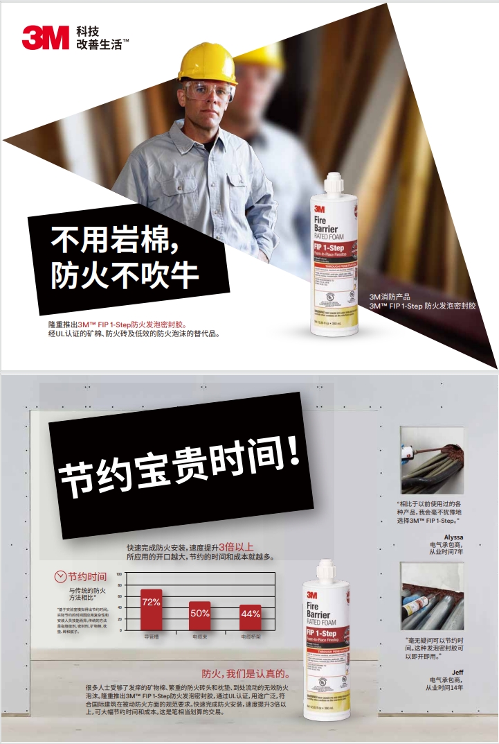 3M? FIP 1-Step防火發(fā)泡密封膠 產(chǎn)品手冊(cè)